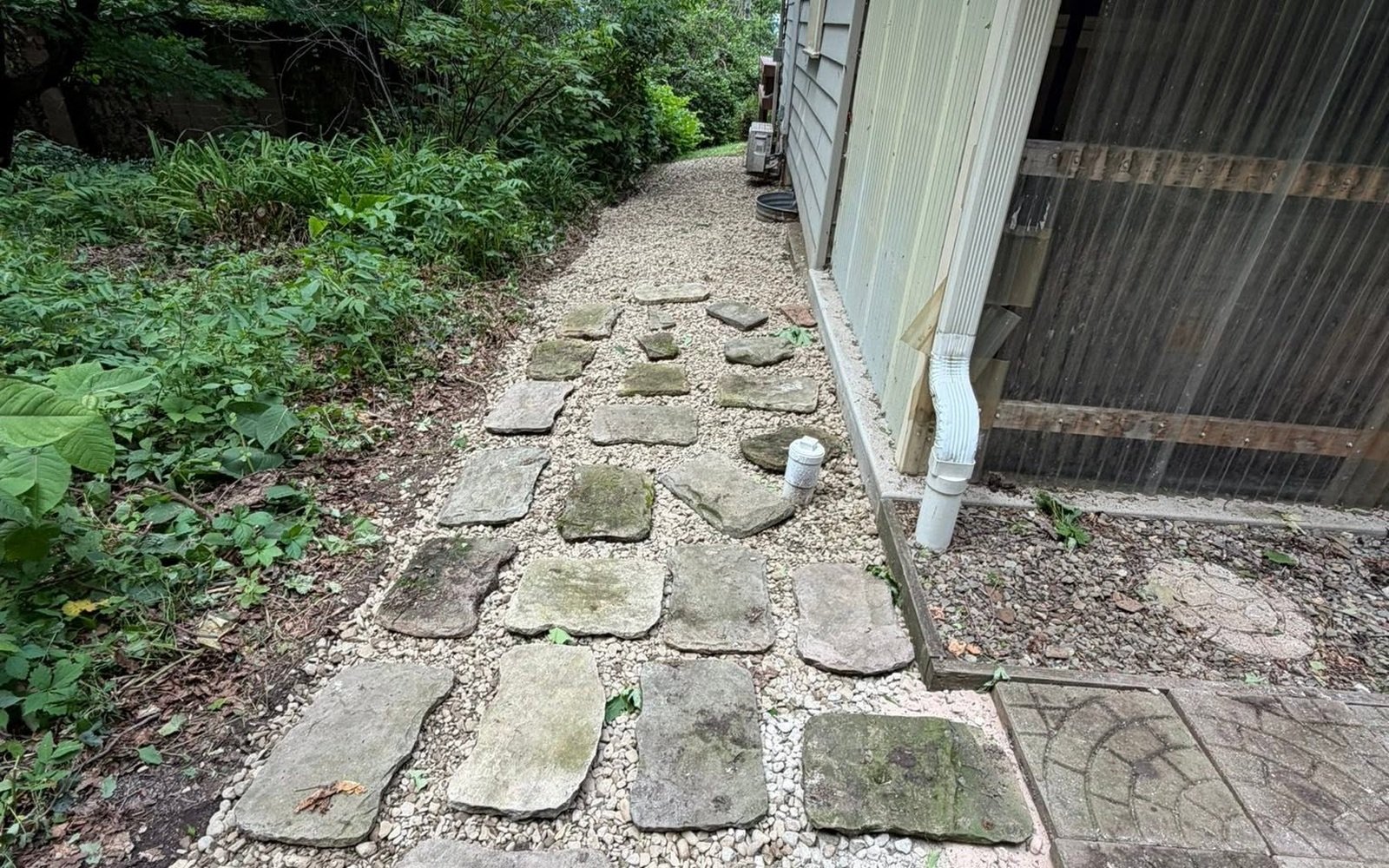 Walkway area after landscaping restoration