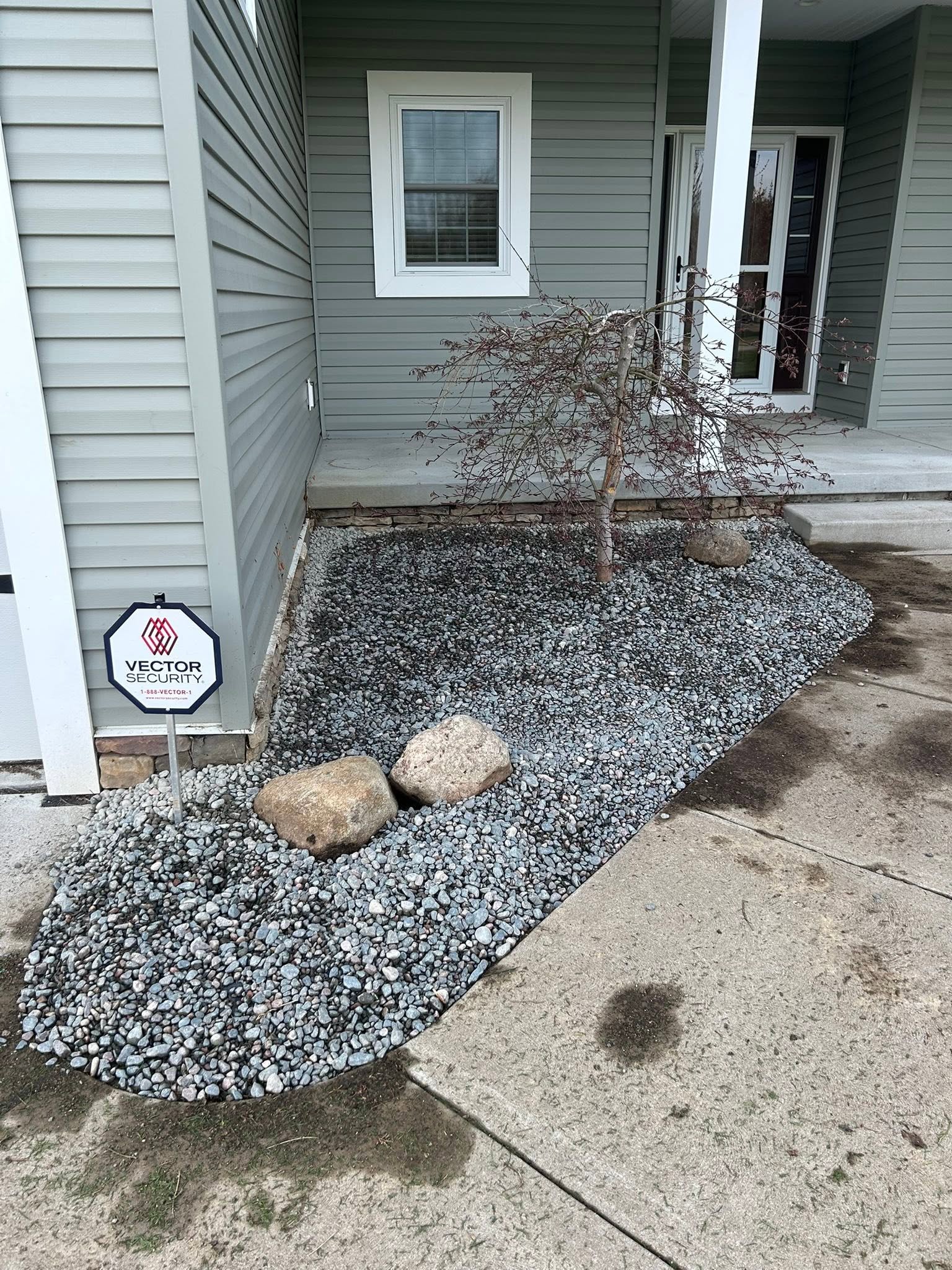 Completed landscaping project