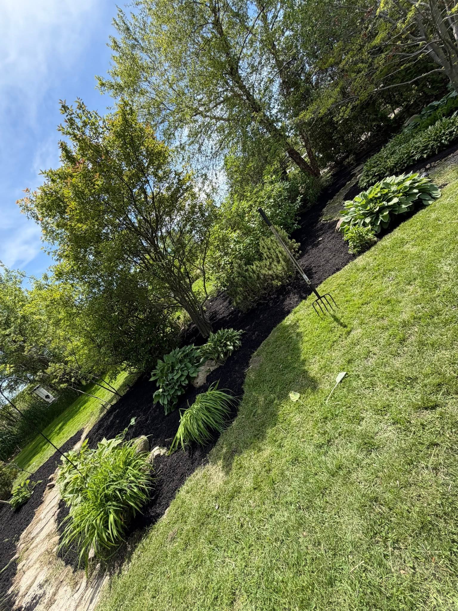 Completed landscape bed project
