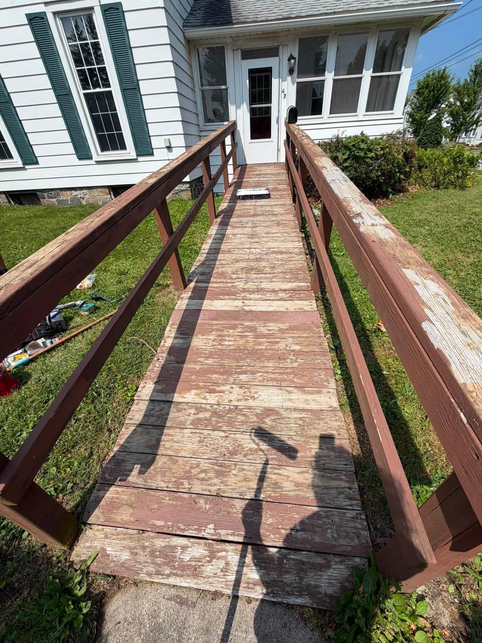 Exterior painting project before