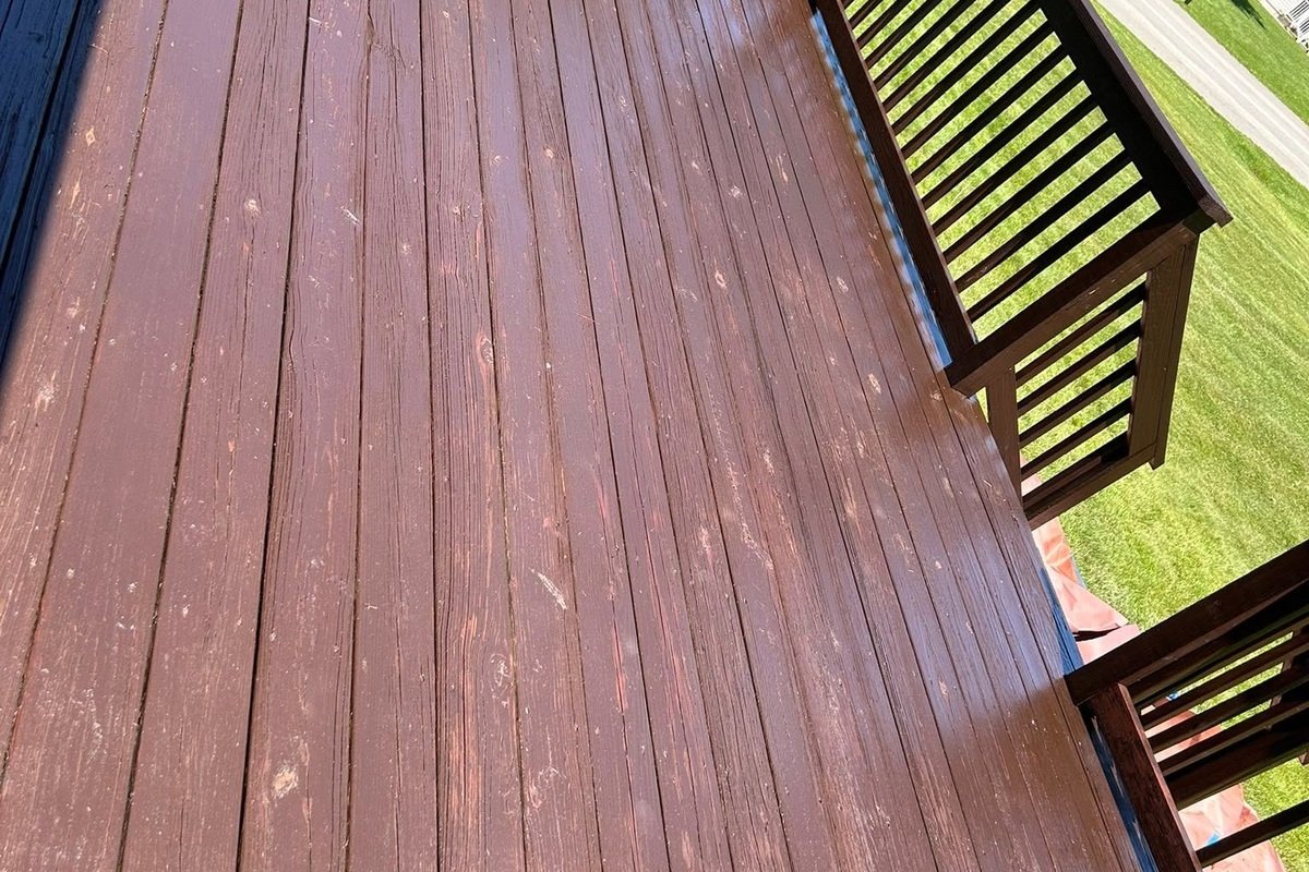 Completed painted deck surface